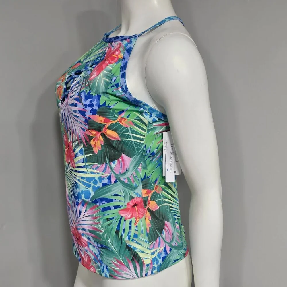Bleu Rod Beattie Tropical Flight High Neck Tankini Top - Picture 4 of 9